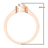 0.33 Carat (ctw) 10K Rose Gold Round White Diamond Ladies Halo Style Bridal Engagement Ring 1/3 CT
