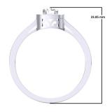 0.33 Carat (ctw) 10K White Gold Round White Diamond Ladies Halo Style Bridal Engagement Ring 1/3 CT