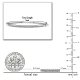 0.20 Carat (ctw) Sterling Silver Round Cut White Diamond Ladies Fashion Bangle Bracelet 1/5