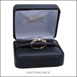 0.20 Carat (ctw) 10K Yellow Gold Round White Diamond Ladies Vintage Style Anniversary Wedding Eternity Band Stackable Ring 1/5 CT