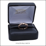 0.20 Carat (ctw) 14K Rose Gold Round White Diamond Ladies Vintage Style Anniversary Wedding Eternity Band Stackable Ring 1/5 CT
