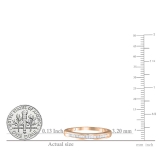 0.23 Carat (ctw) 10K Rose Gold Baguette Cut White Diamond Ladies Anniversary Wedding Band Stackable Ring 1/4 CT