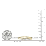 0.23 Carat (ctw) 18K Yellow Gold Baguette Cut White Diamond Ladies Anniversary Wedding Band Stackable Ring 1/4 CT