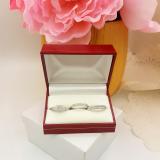 0.27 Carat (ctw) 14K White Gold Round White Diamond Men's & Women's Micro Pave Engagement Ring Trio Bridal Set 1/4 CT