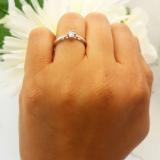 0.07 Carat (ctw) Sterling Silver Round Diamond Ladies Solitaire Bridal Engagement Promise Ring
