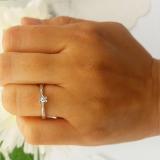 0.07 Carat (ctw) Sterling Silver Round Diamond Ladies Solitaire Bridal Engagement Promise Ring