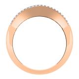 0.75 Carat (ctw) 10K Rose Gold Round White Diamond Ladies Anniversary Wedding Band Stackable Ring 3/4 CT