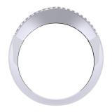 0.75 Carat (ctw) 10K White Gold Round White Diamond Ladies Anniversary Wedding Band Stackable Ring 3/4 CT