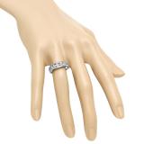 0.75 Carat (ctw) 14K White Gold Round White Diamond Ladies Anniversary Wedding Band Stackable Ring 3/4 CT