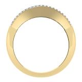 0.75 Carat (ctw) 18K Yellow Gold Round White Diamond Ladies Anniversary Wedding Band Stackable Ring 3/4 CT