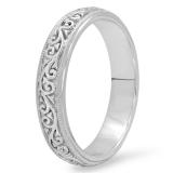 18K White Gold Ladies Anniversary Wedding Stackable Fashion Band Ring