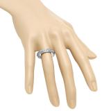 18K White Gold Ladies Anniversary Wedding Stackable Fashion Band Ring