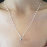 0.50 Carat (ctw) 10K White Gold Round Champagne Diamond Ladies Solitaire Pendant 1/2 CT