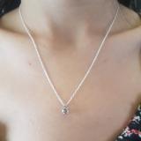 0.50 Carat (ctw) 10K White Gold Round Champagne Diamond Ladies Solitaire Pendant 1/2 CT