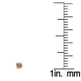 0.50 Carat (ctw) 18K Rose Gold Round Cut Champagne Diamond Ladies Stud Earrings 1/2 CT