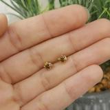 1.00 Carat (ctw) 14K Rose Gold Round Cut Champagne Diamond Ladies Stud Earrings 1 CT