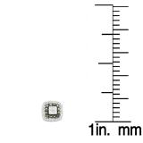 0.60 Carat (ctw) 10K White Gold Princess & Round Cut Black & White Diamond Ladies Fashion Stud Earrings