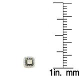 0.60 Carat (ctw) 10K Yellow Gold Princess & Round Cut Black & White Diamond Ladies Fashion Stud Earrings