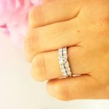 1.00 Carat (ctw) 14K White Gold Round White Diamond Ladies Semi Mount Bridal Engagement Ring Set (No Center Stone) 1 CT