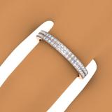 0.20 Carat (ctw) 10K Rose Gold Round Diamond Ladies Double Row Anniversary Wedding Band 1/5 CT