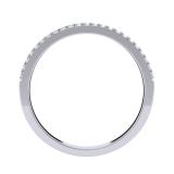 0.20 Carat (ctw) 10K White Gold Round Diamond Ladies Double Row Anniversary Wedding Band 1/5 CT