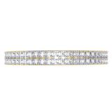 0.20 Carat (ctw) 14K Yellow Gold Round Diamond Ladies Double Row Anniversary Wedding Band 1/5 CT