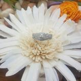 0.45 Carat (ctw) 10K White Gold Round Cut Diamond Ladies Bridal Halo Engagement Ring With Matching Band Set 1/2 CT