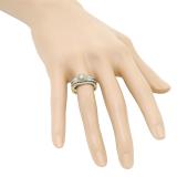 0.45 Carat (ctw) 14K Yellow Gold Round Cut Diamond Ladies Bridal Halo Engagement Ring With Matching Band Set 1/2 CT