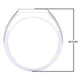 0.10 Carat (ctw) Sterling Silver Round Cut Diamond Men's 7 Stone Stackable Anniversary Wedding Band 1/10 CT