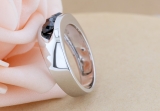 1.10 Carat (ctw) Sterling Silver Real Round Black Diamond Men's Channel Set 3 Stone Anniversary Wedding Band 1 CT