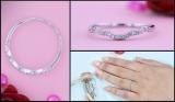 0.12 Carat (ctw) 10K White Gold Round Cut Diamond Ladies Stackable Anniversary Wedding Contour Band Guard Ring