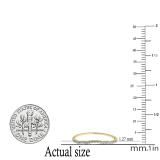 0.12 Carat (ctw) 10K Yellow Gold Round Cut Diamond Ladies Stackable Anniversary Wedding Contour Band Guard Ring