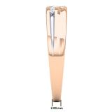 0.11 Carat (ctw) 10K Rose Gold Round Cut Diamond Mens Channel Set Fashion Wedding Band