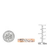 0.11 Carat (ctw) 10K Rose Gold Round Cut Diamond Mens Channel Set Fashion Wedding Band