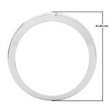 0.11 Carat (ctw) 10K White Gold Round Cut Diamond Mens Channel Set Fashion Wedding Band