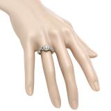 0.90 Carat (ctw) 18K Yellow Gold Round White Diamond Ladies Swirl Split Shank Bridal Halo Engagement Ring