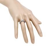 0.30 Carat (ctw) 10K White Gold Round Cut Diamond Ladies Bridal Halo Engagement Ring With Matching Band Set 1/3 CT