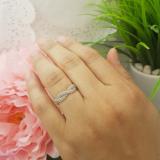 0.45 Carat (ctw) 14K Yellow Gold Round Cut White Diamond Ladies Bridal Stackable Swirl Anniversary Wedding Band 1/2 CT