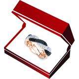 1.00 Carat (ctw) 14K Rose Gold Round Cut White & Black Diamond Ladies Bridal Stackable Swirl Anniversary Wedding Band 1 CT