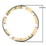 1.00 Carat (ctw) 14K Yellow Gold Round Cut White & Black Diamond Ladies Bridal Stackable Swirl Anniversary Wedding Band 1 CT