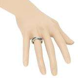 1.00 Carat (ctw) 14K Yellow Gold Round Cut White & Black Diamond Ladies Bridal Stackable Swirl Anniversary Wedding Band 1 CT