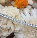10.00 Carat (ctw) Sterling Silver Real Round Cut Aquamarine Ladies Tennis Bracelet