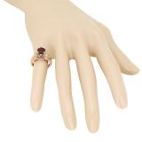 1.75 Carat (ctw) 10K Rose Gold Pear Cut Garnet & Marquise Cut White Topaz Ladies Bridal 3 Stone Engagement Ring 1 3/4 CT