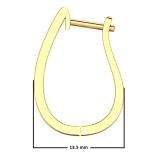 0.55 Carat (ctw) 18K Yellow Gold Plated Sterling Silver Round Cut Diamond Ladies Hoop Earrings 1/2 CT