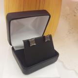 0.07 Carat (ctw) Black Rhodium Plated Sterling Silver Real Black Diamond Men's Kite Shape Hip Hop Iced Stud Earrings