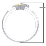 0.05 Carat (ctw) 925 Sterling Silver Round Cut Diamond Ladies Split Shank Double Heart Promise Ring