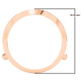 0.25 Carat (ctw) 10K Rose Gold Round White Diamond Ladies Anniversary Wedding Band Enhancer Guard Double Ring 1/4 CT