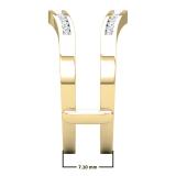 0.25 Carat (ctw) 14K Yellow Gold Round White Diamond Ladies Anniversary Wedding Band Enhancer Guard Double Ring 1/4 CT