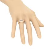 0.25 Carat (ctw) 18K Rose Gold Round White Diamond Ladies Anniversary Wedding Band Enhancer Guard Double Ring 1/4 CT