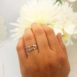 0.25 Carat (ctw) 18K White Gold Round White Diamond Ladies Anniversary Wedding Band Enhancer Guard Double Ring 1/4 CT